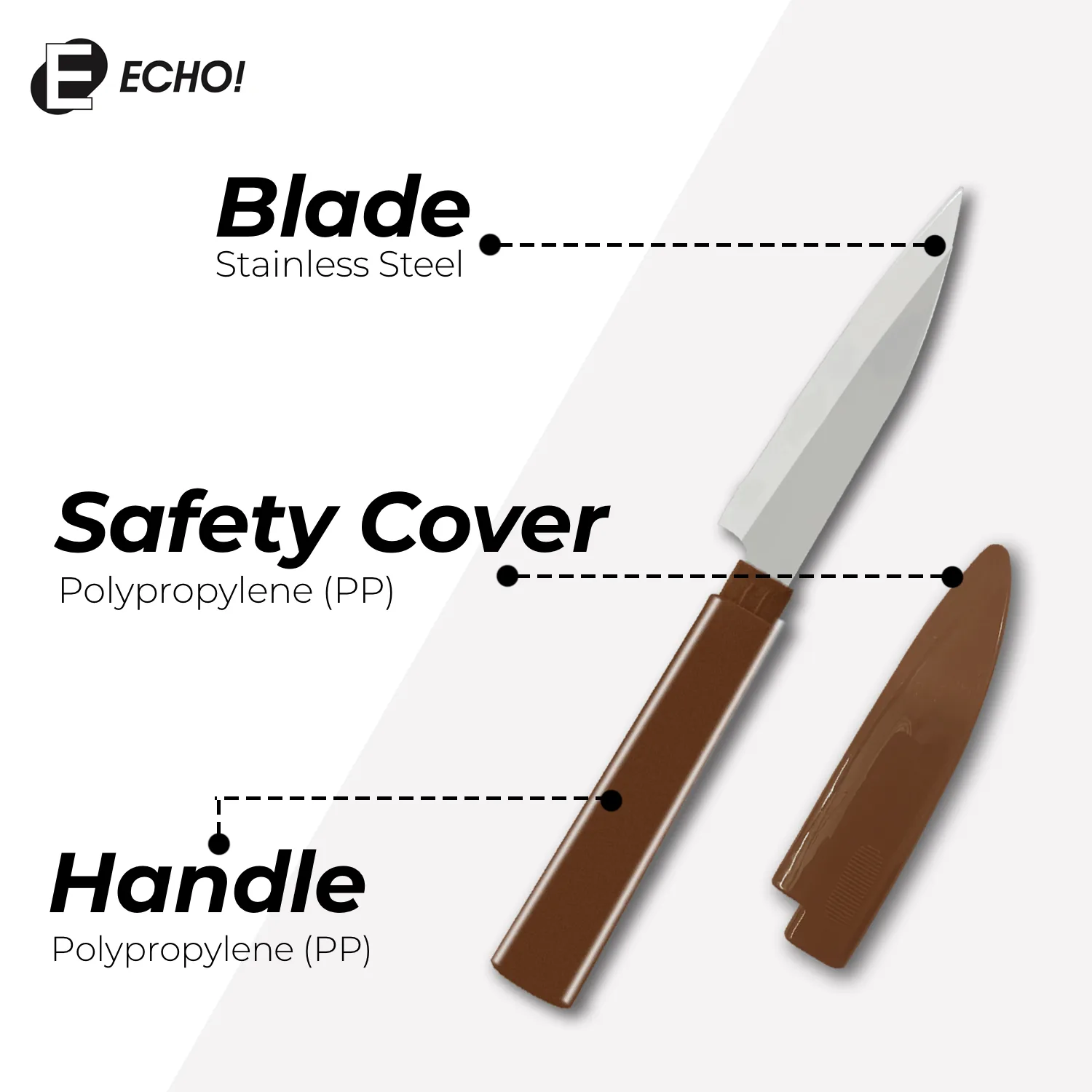 Stainless Steel Kitchen Knife with Safety Sheath