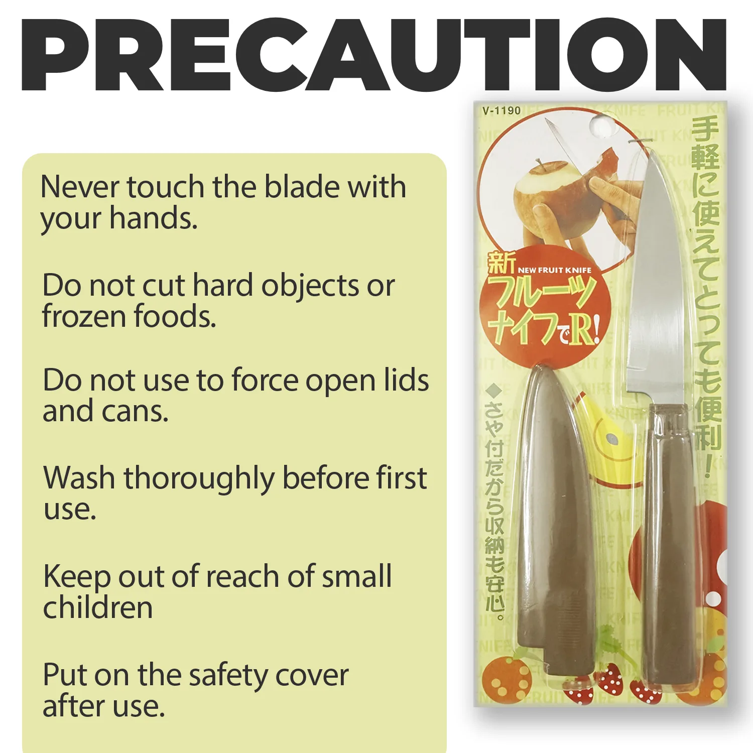 Stainless Steel Kitchen Knife with Safety Sheath