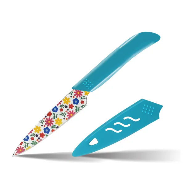 Kitchen Knife with Safety Sheath Blur Colour